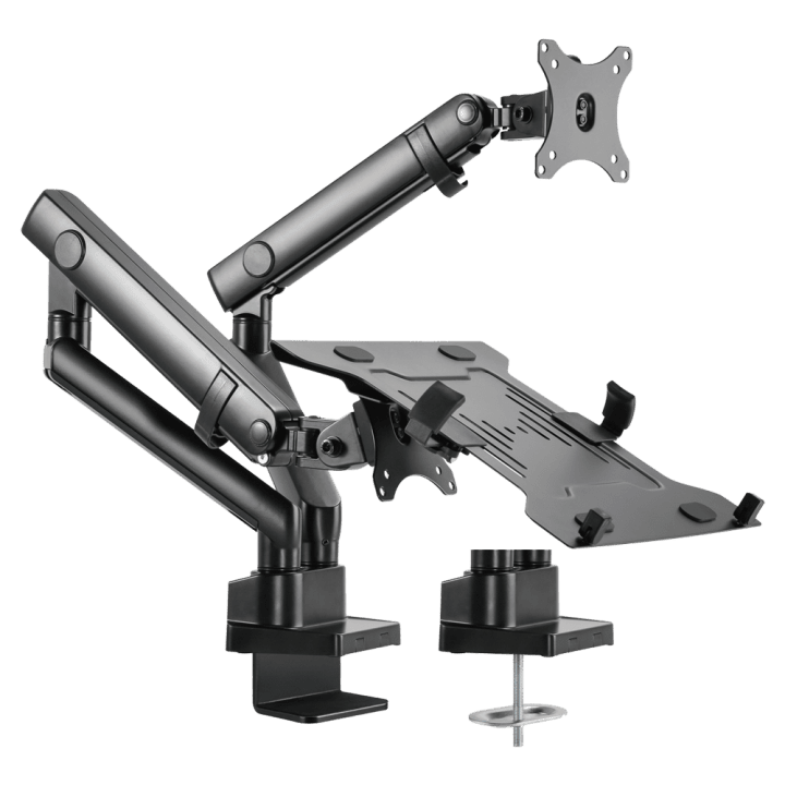 MARCA BLANCA TVM-1732DESK-FLEX-PCDUAL Dual Monitor Desk Mount - Full Motion, Height Adjustable, 8 kg Capacity