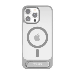 Torras Pstand sērijas futrālis iPhone 16 Pro Max (pelēks)