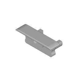 Endcup for P02 profile grey with the hole