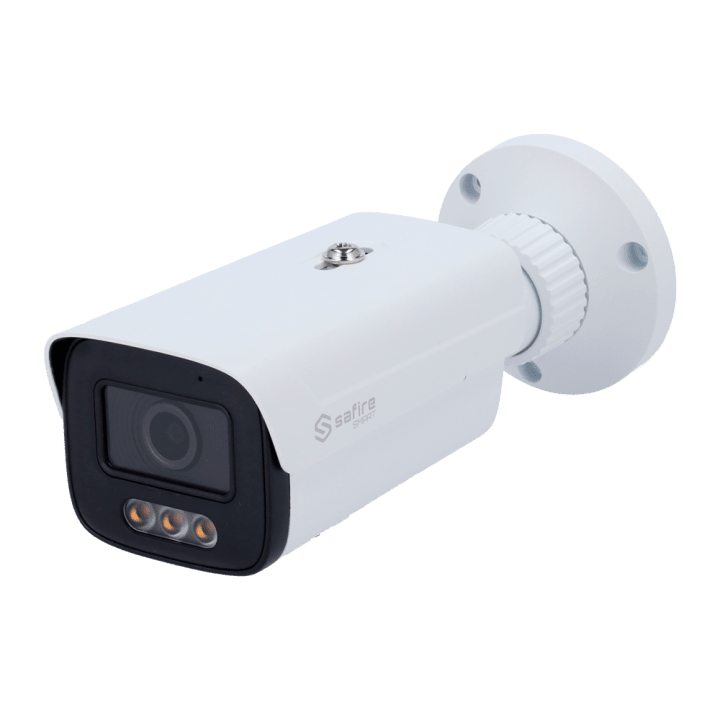 SAFIRE SMART SF-IPB380A-8I1-NIGHTPRO 8MP Bullet IP kamera su PoE, Wi-Fi, IP67, IR 30m, baltas šviesos diodas, 2,8 mm fiksuotas o