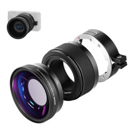 Neewer B0BJTW6FNX Wide Angle & Macro Lens for Sony ZV1 (Black)