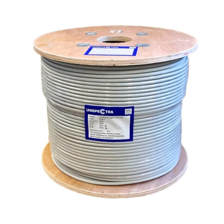 DATATĪKLU KABELIS EKRANĒTS CAT6 F/UTP 4P23AWG PELĒKS 305м