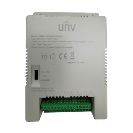 UNIVIEW UV-PWR-DC1208-C16-EU DIN sliežu barošanas avots 12V 5A 60W