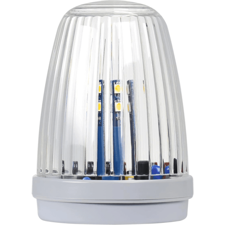 LED lamp Proxima KOGUT WHITE with 433.92 MHz antenna (24/230V DC/AC) glows yellow