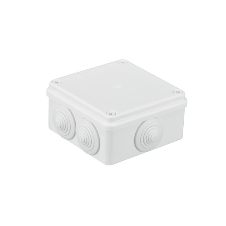 S-BOX kasti pindpaigaldus IP65 100x100x50mm valgete tihenditega
