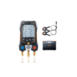 Digitālā kolektora komplekts Testo 550s Basic Kit ar fiksētām kabeļa skavas temperatūras zondēm