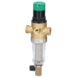 Resideo Braukmann mini-plus filtras su slėgio reguliatoriumi FK06, 1/2 colio, su skalavimu