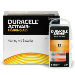 60x komplekts: Duracell Activair 13 PR48 1.4V dzirdes aparāts cinka-gaisa baterijas ražotas Vācijā 60gab.