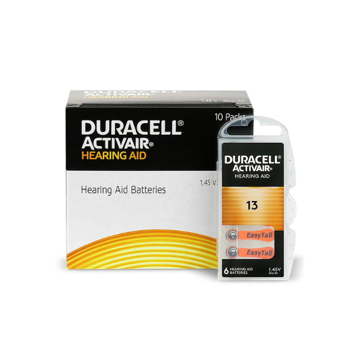60x set: Duracell Activair 13 PR48 1.4V Hearing Aid Zinc-Air Batteries made in Germany 60pcs