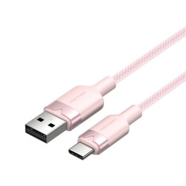 USB 2.0 A–USB-C 3A kabelis Vention CTNPH 2M (rozā)