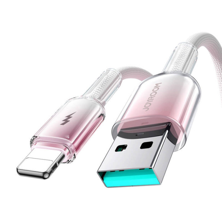 USB-A Lightning Joyroom S-A42 kabelis 3A 1,2m balts