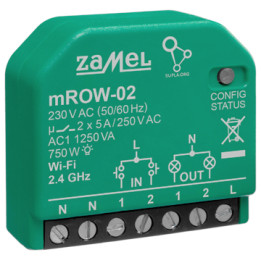 SMART SWITCH M/ROW-02 Wi-Fi SUPLA 230 V AC ZAMEL