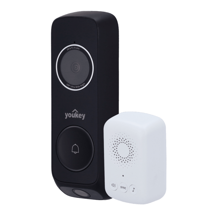 YOUKEY YOK-DB322 Viedā video durvju zvans - Wi-Fi, 3MP kamera, 24V, 2.4 mm objektīvs