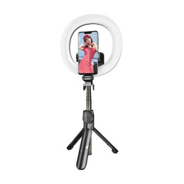 Selfie stick/statīva Puluz ar LED gaismas gredzenu