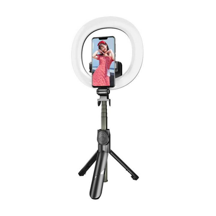 Selfie stick/statīva Puluz ar LED gaismas gredzenu