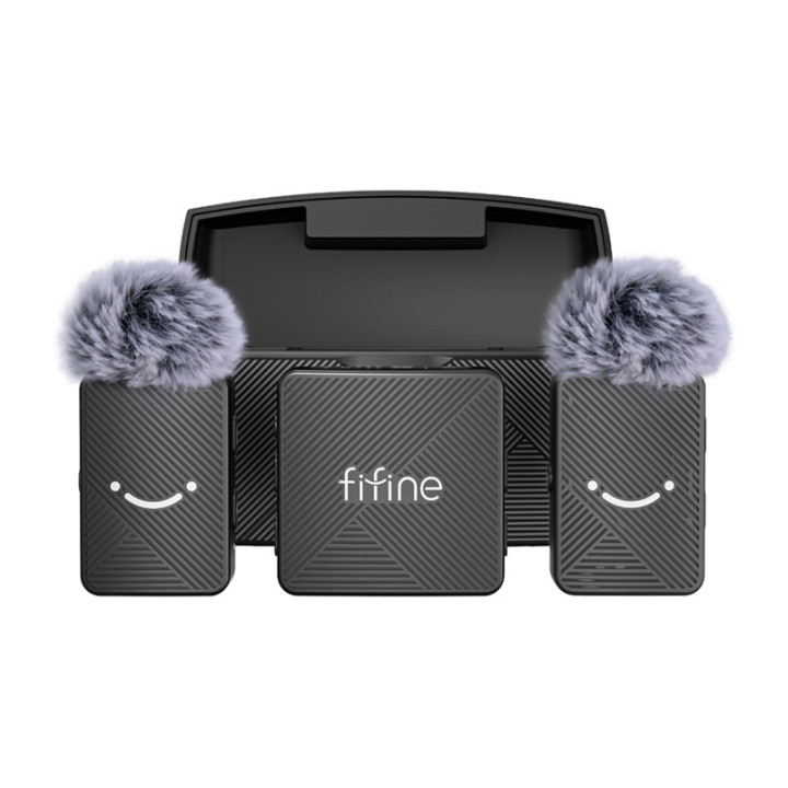 Fifine M9 kaklaraištis mikrofono rinkinys (juodas)