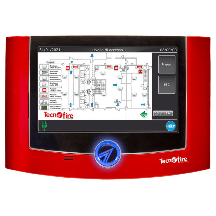 TECNOFIRE TF-TFT-7SC Touch Screen Security Control Panel