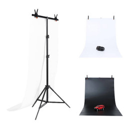 Fotostuudio tausta tugi Puluz 70x200cm + Taustad 2 tk DCA0976