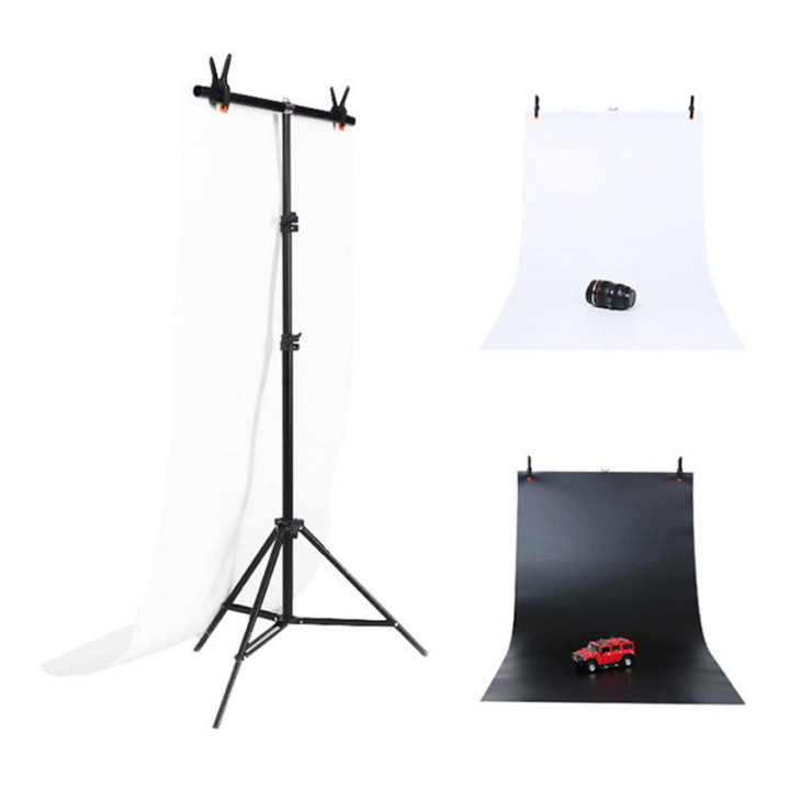 Fotostuudio tausta tugi Puluz 70x200cm + Taustad 2 tk DCA0976