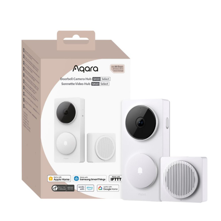 Aqara G410 Select Doorbell Camera Hub, valkoinen (CH-C09DW)