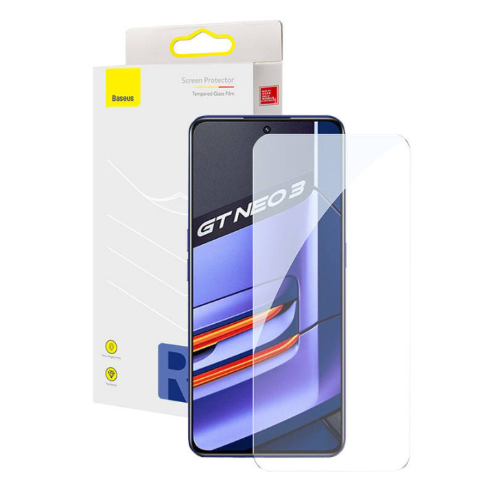 Rūdīta stikla ekrāna aizsargs Baseus priekš realme GT Neo3