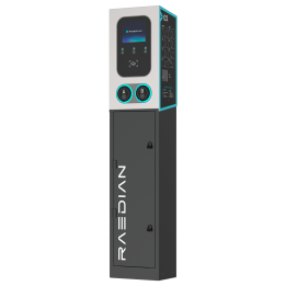 RAEDIAN RD-GEMINI-22-M1-P0+RD-GEMINI-POLE 22 kW kolmivaiheinen sähkölaturi Wi-Fi:llä, BLE:llä, RFID:llä