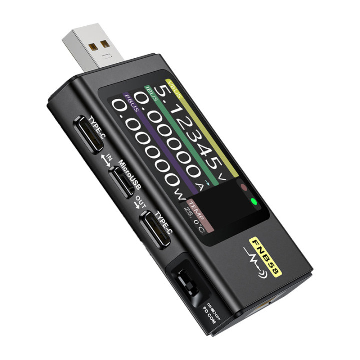FNIRSI FNB58 USB Port Tester – Fast Charging Analyzer