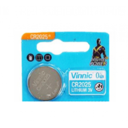 Vinnic DL2025 / CR2025 / K2025L 3V 150mAh litiumelektroniikkaakku, 1 kpl.