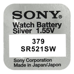 Sony 379 / SR521SW 1,55 В 16 мАч 0% Hg Аккумулятор оксида серебра (Ražots Japānā)