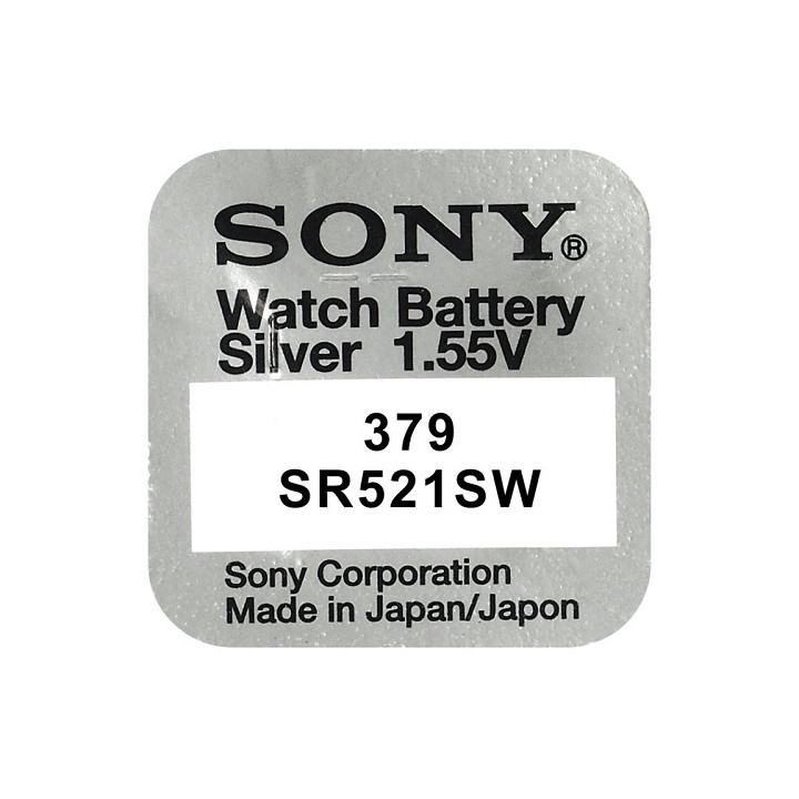 Sony 379 / SR521SW 1,55 В 16 мАч 0% Hg Аккумулятор оксида серебра (Ražots Japānā)
