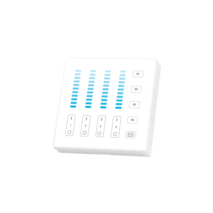 Wall mounted controller MONO 4-zone black 2xAAA B5-B