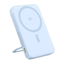 Baseus jaudas banka ar statīvu PicoGo Qi2 5000mAh 20W (zils)
