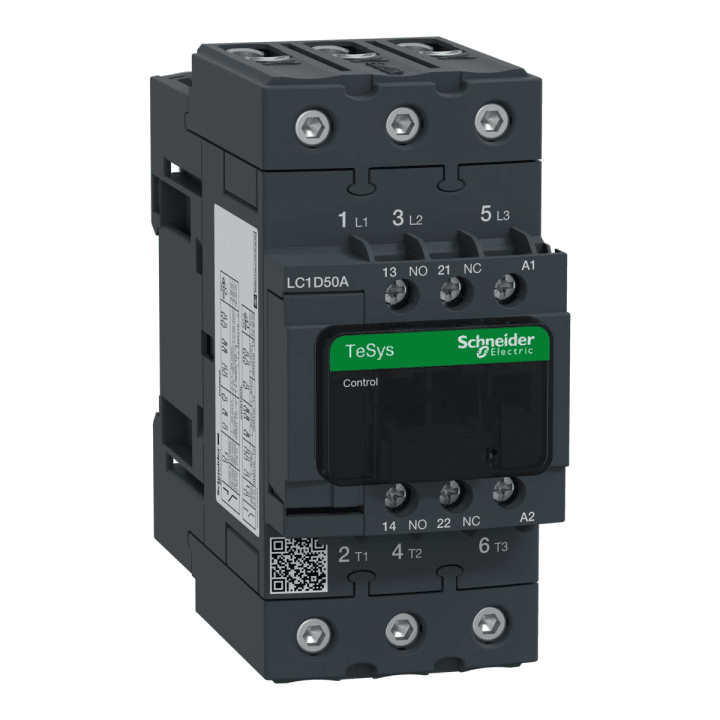 Schneider Electric TeSys D power contactor 50A 3P 1NO 1NC coil 230 VAC box terminals