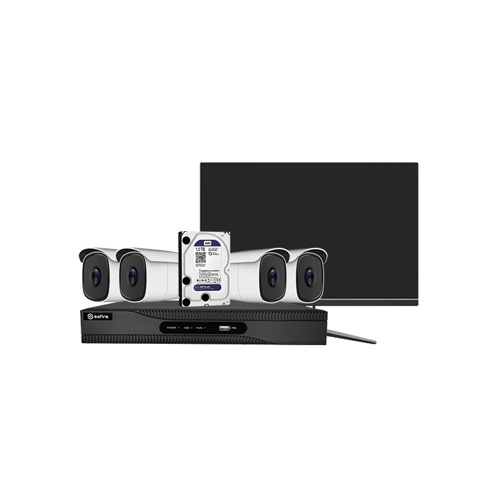 SAFIRE SF-KIT40-4K Стартовый комплект 4K камер видеонаблюдения (4 канала)