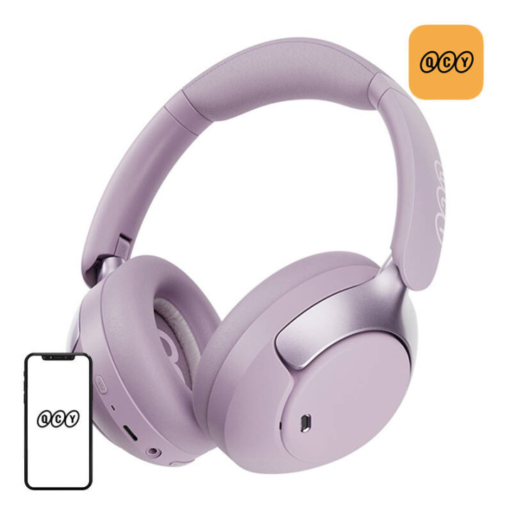 Беспроводные наушники QCY H3 pro ANC (фиолетовые)