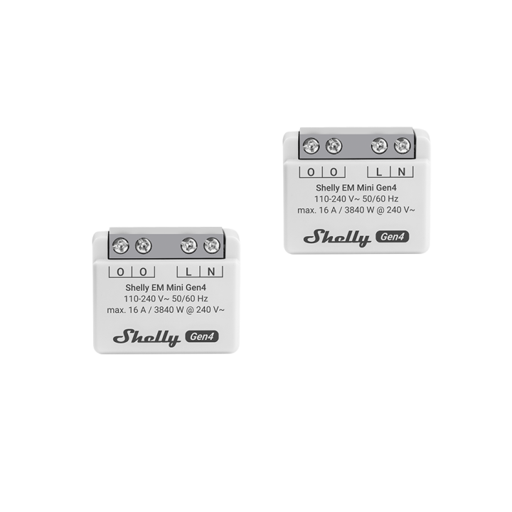 SHELLY EM Mini Gen4 Счетчик энергии, 2 шт.