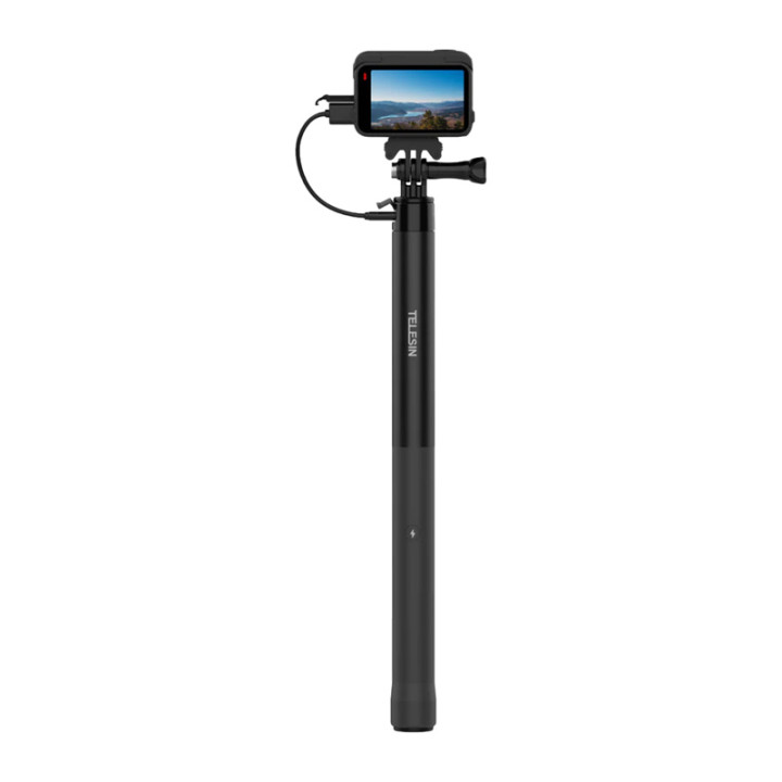 Selfie-stick koos Telesini jõupangaga spordikaameratele / nutitelefonidele S1-CSS-05