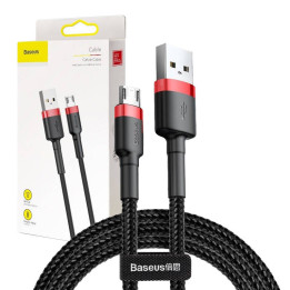 Baseus Cafule Micro USB kabelis 2A 3m (melns+sarkans)