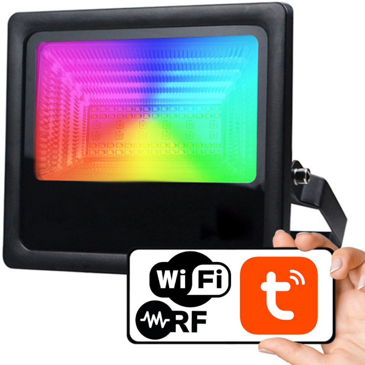 PSMART Smart Outdoor LED-lamppu RGBCCT 50W IP65 WiFi+RF TUYA