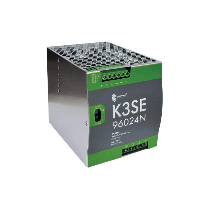 Komutācijas barošanas bloks K3SE 96024 3x400/24VDC 40A 960W DIN Uzas 340-550VAC Ta70 17000-1015
