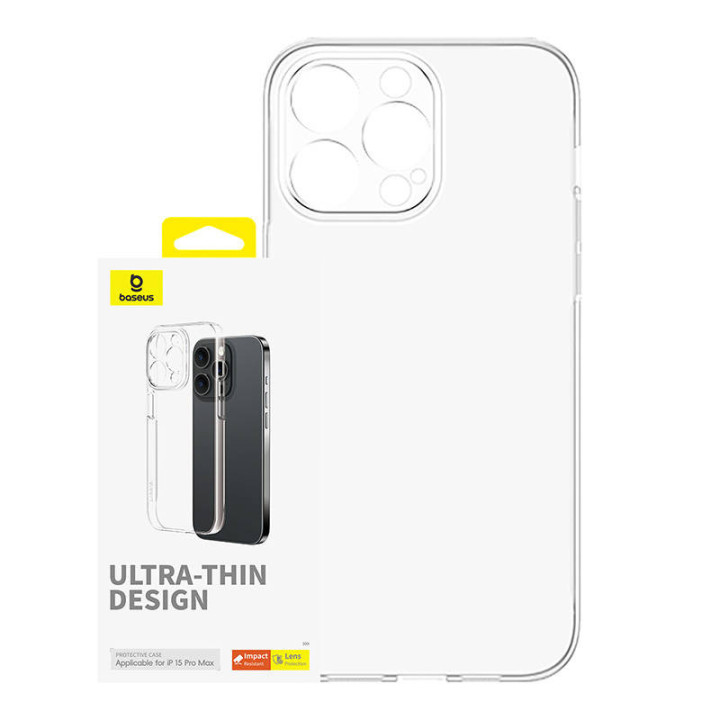 Tālruņa futrālis iPhone 15 ProMax Baseus OS-Lucent Series (caurspīdīgs)