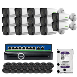 Tiandy FULL-COLOR-14X 14-Camera IP Kit 4MP Color Maker