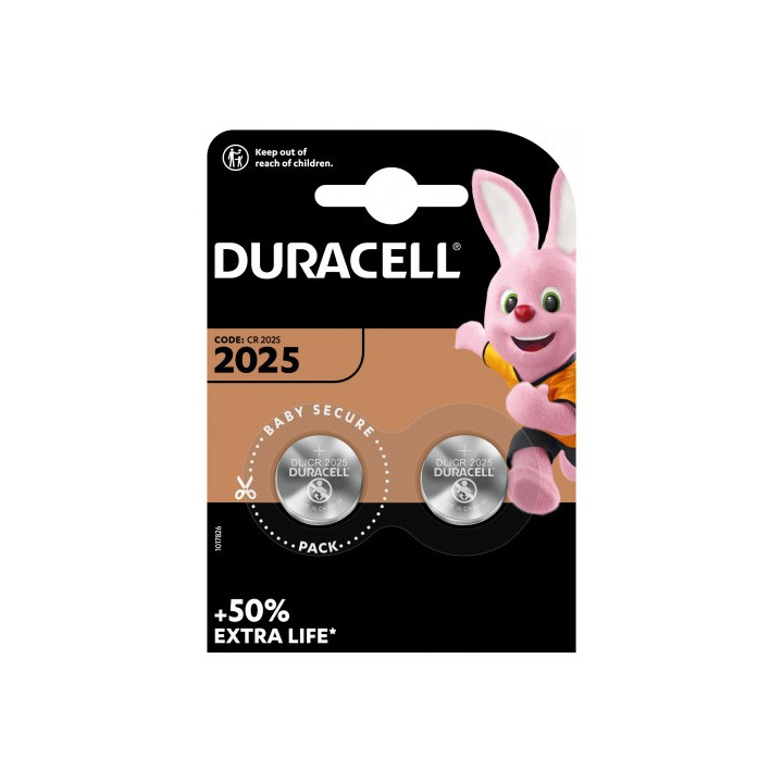 Duracell CR2025 DL2025 ECR2025 3V ličio baterija 2vnt