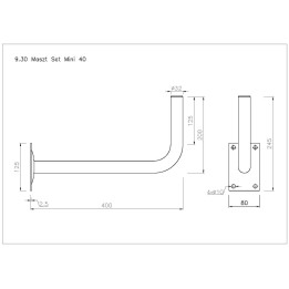 Brand UCHWYT-M40 Кронштейн для антенны настенный 40 см