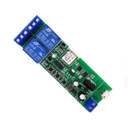Sonoff 2CH DC5-32V Jännitteetön Wifi+RF-ohjain