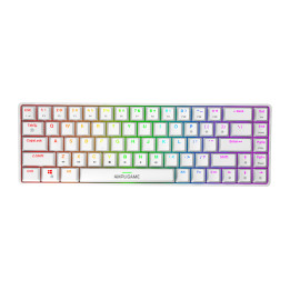 Fifine GK1W Mechanical Keyboard, 65% RGB (White)