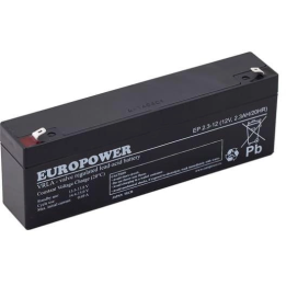 EUROPOWER EP 2.3-12 – AGM baterija 12 V, 2,3 Ah, tarnavimo laikas 6-9 metai