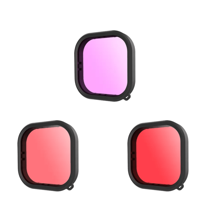 Objektiivi veekindel filtrikomplekt Telesin jaoks GoPro Hero 9 / Hero 10 / Hero 11 / Hero 12 (GP-FLT-904)