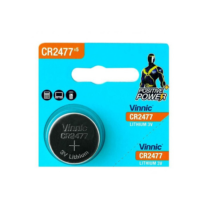 Vinnic CR2477 2477 3V 810mAh Lithium Battery 1 pcs