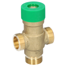 Resideo Braukmann TM50 sooja vee termostaatventiil, ilma ühendusteta, vahemik 30–60°C
